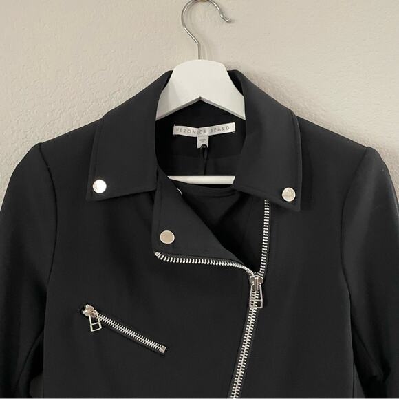 Veronica Beard Hadley Moto Scuba Blazer Dickie Jacket Black Size 2 - Picture 13 of 16